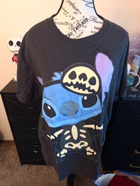 Disney Stitch Skeleton Oversized T-Shirt